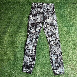 Lululemon Train Times 7/8 Leggings Pants Eternal Wave Starlight Black Sz 4 Yoga